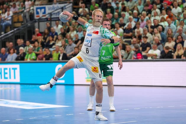 07 06 2026, xgox, Handball Daikin HBL HSG Wetzlar SC Magdeburg emspor, v l Matthias Musche Magdeburg, 6 at the seven-meter Wetzlar
