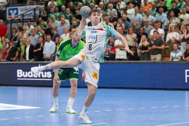 07 06 2026, xgox, Handball Daikin HBL HSG Wetzlar SC Magdeburg emspor, v l Manuel Zehnder Magdeburg, 8 on seven-meter penalty Wetzlar