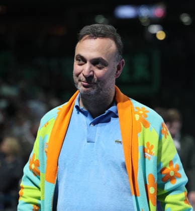 GER HBL Season 2025 2026 FÜCHSE Berlin vs SG Flensburg Handewitt, 07 06 26, Max Schmeling Halle, Berlin, Bob HANNING Füchse Berlin Manager goes into the half-time break with a relaxed smile on his face after the FÜCHSEs fightback