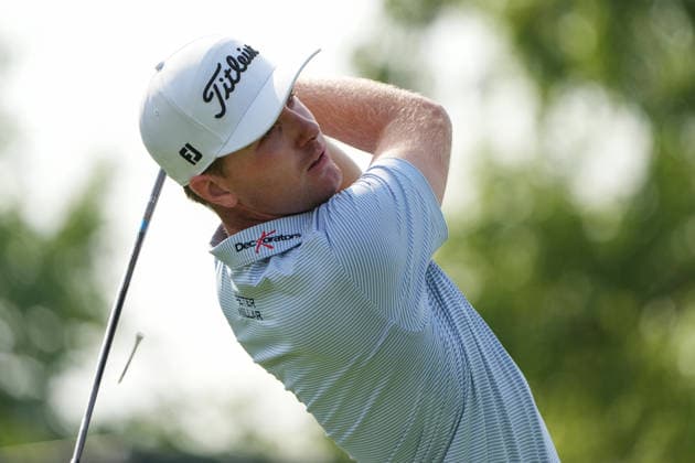 DUBLIN, OH - JUNE 07: Ryan Gerard of the United States plays his shot from the 15th tee during third round of the Memorial Tournament on June 07, 2026 at the Muirfield Village Golf Club in Dublin, Ohio. (Photo by Jason Mowry Icon Sportswire) GOLF: JUN 07 PGA, Golf Herren the Memorial Tournament presented by Workday EDITORIAL USE ONLY Icon260607021