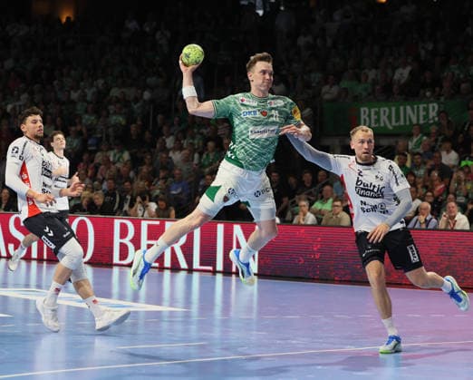 GER HBL Season 2025 2026 FÜCHSE Berlin vs SG Flensburg Handewitt, 07 06 26, Max Schmeling Halle, Berlin, Lasse Bredekjaer ANDERSSON Füchse Berlin 11