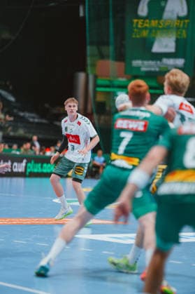 Daniel Astrup Pedersen (TSV GWD Minden, 03) SC DHfK Leipzig - TSV GWD Minden. Bundesliga, Herren Handball, 25 26, GER, Leipzig, Quarterback Immobilien Arena, Round 34 Leipzig Quarterback Immobilien Arena Sachsen GER Copyright: xBillmanxDubex