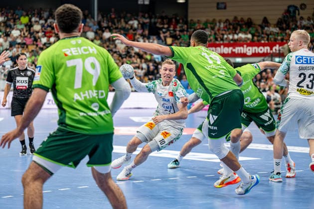 Handball Bundesliga HSG Wetzlar SC Magdeburg, 07 06 26 Gisli Kristjansson SC Magdeburg, 10 , Philipp Ahouansou HSG Wetzlar, 19 , Ahmed Nafea HSG Wetzlar, 79 , Jona Schoch HSG Wetzlar, 22 Handball Bundesliga HSG Wetzlar SC Magdeburg Wetzlar, 07 06 26 Copyright: xBEAUTIFULxSPORTS Roeczeyx