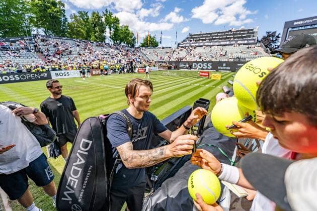 Tennis, Boss Open 2026, Stuttgart, TC Weissenhof, Alexander Bublik KAZ BOSS OPEN STUTTGART 2026 Copyright: xspeedshotx xRalfxJustx