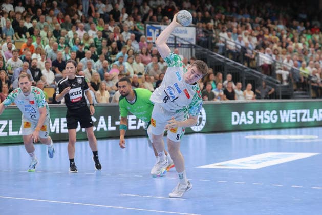 07 06 2026, xtgx, Handball, Daikin HBL, HSG Wetzlar SC Magdeburg v l Manuel Zehnder Magdeburg, 8 throws goal, Torschuetze, erzielt Tor, Treffer, scores the goal Siebenmeter Wetzlar