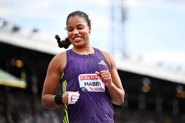 STOCKHOLM, SWEDEN 20260607 Yemisi Mabry, Germany, in action during the women s shot put during the IAAF Diamond League athletics meeting at Stockholm Olympic Stadium in Stockholm, Sweden, on June 7, 2026 STOCKHOLM SWEDEN x10430x  Copyright: xChristinexOlsson TTx SWEDEN DIAMOND LEAGUE ATHLETICS