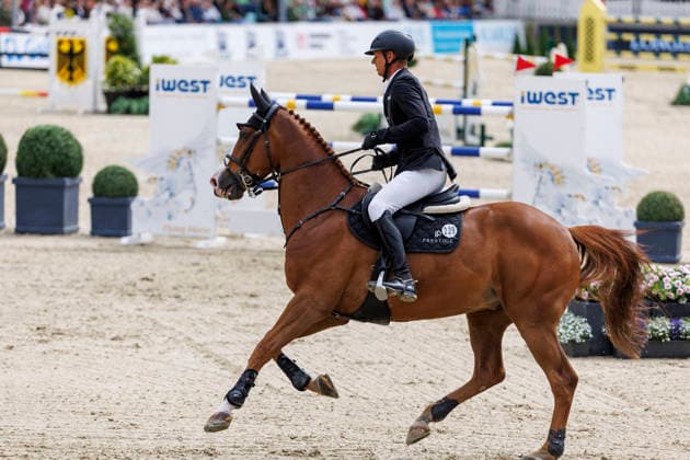* mit 2 Umläufen (1.55 m) - 2. Umlauf Finalwertung Deutsche Meisterschaften Springreiten 2025 Balve, Reitanlage Schloss Wocklum 07. June 2026 -