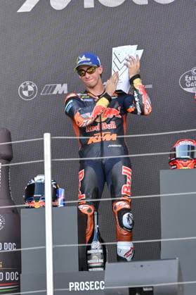 MOTO - MOTO GP - HUNGARY GRAND PRIX 2026 ACOSTA Pedro (spa), Red Bull KTM Factory Racing, KTM RC16, portrait celebrates his second place on podium during the 2026 MotoGP Grand Prix of Hungary , on Balaton Park circuit, from June 5 to 7, in Hungary - Balaton ParkHungary  Copyright: xGIGIxSOLDANOx