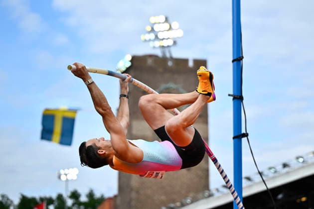 STOCKHOLM, SWEDEN 20260607 Renaud Lavillenie, France, reacts during the men s pole vault during the IAAF Diamond League athletics meeting at Stockholm Olympic Stadium in Stockholm, Sweden, on June 7, 2026 STOCKHOLM SWEDEN x10430x  Copyright: xChristinexOlsson TTx SWEDEN DIAMOND LEAGUE ATHLETICS