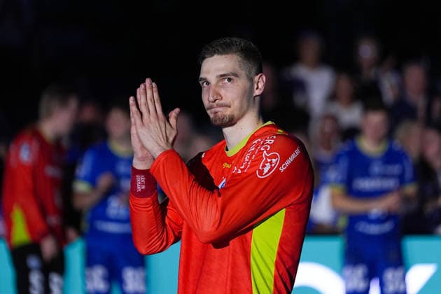 07 06 2026, xydrx, Handball, 1 HBL, VfL Gummersbach Rhein Neckar Löwen, Schwalbe Arena Dominik Kuzmanovic VfL Gummersbach, 1 at his farewell ceremony Copyright: HMBxMedia YannisxDreimann