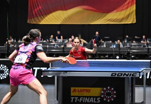 Defending champion Annett Kaufmann SV DJK Kolbermoor wins the individual title at the German Championships for the third time in a row Defending champion Annett Kaufmann SV DJK Kolbermoor wins the individual title at the German Championships for the third time in a row and defeats two-time champion Sabine Winter TSV Dachau in the final two-time champion Sabine Winter TSV Dachau and shed a few tears of joy after her success Final day of the German Womens and Mens Championships on June 7, 2026 at Messe Erfurt as part of the 3 German Table Tennis Finals in Erfurt Erfurt Messe Erfurt Thuringia Germany