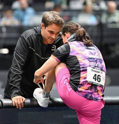 Sabine Winter TSV Dachau loses out to defending champion Annett Kaufmann SV DJK Kolbermoor Sabine Winter TSV Dachau loses out to defending champion Annett Kaufmann SV DJK Kolbermoor Sabine Winter TSV Dachau loses out to defending champion Annett Kaufmann SV DJK Kolbermoor Sabine Winter was coached by her brother Ben Final day of the German Womens and Mens Championships on June 7, 2026 at Messe Erfurt as part of the 3 German Table Tennis Finals in Erfurt Erfurt Messe Erfurt Thuringia Germany