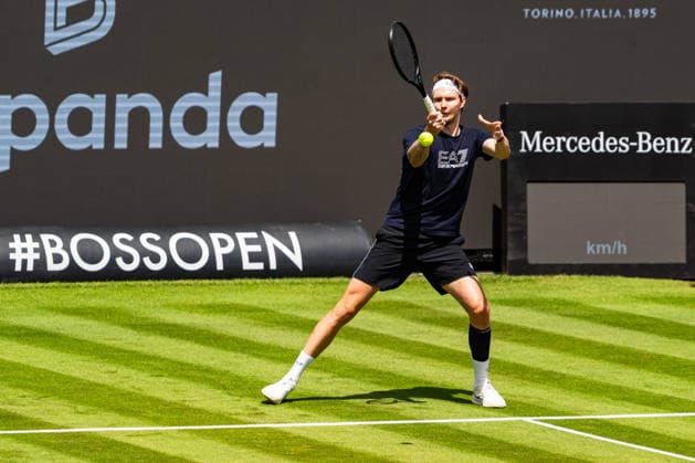 Stuttgart, GERMANY - June 07: Alexander Bublik (KAZ) during the practice Match between Taylor Fritz (USA) vs. Alexander Bublik (KAZ) at BOSS OPEN 2026, Tennisanlage Weissenhof on June 07, 2026 in Stuttgart, Germany. Baden-Württemberg Germany Copyright: xTimoxSteinx