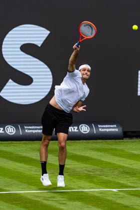 Stuttgart, GERMANY - June 07: Taylor Fritz (USA) during the practice Match between Taylor Fritz (USA) vs. Alexander Bublik (KAZ) at BOSS OPEN 2026, Tennisanlage Weissenhof on June 07, 2026 in Stuttgart, Germany. Baden-Württemberg Germany Copyright: xTimoxSteinx