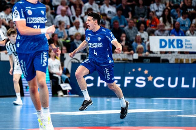 07 06 2026, xdobgx, Handball Daikin HBL, THW Kiel TBV Lemgo Lippe v l Samuel Zehnder TBV Lemgo Lippe, 4 Jubel, Torjubel, jubelt ueber das Tor, celebrate the goal, celebration Kiel