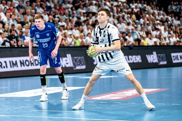 07 06 2026, xdobgx, Handball Daikin HBL, THW Kiel TBV Lemgo Lippe v l Rasmus Ankermann Kiel, 22 at Siebenmeter Kiel