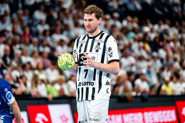 07 06 2026, xdobgx, Handball Daikin HBL, THW Kiel TBV Lemgo Lippe v l Magnus Landin Jacobsen Kiel, 7 Portrait, Portraet, single image, on the ball, plays the ball Kiel