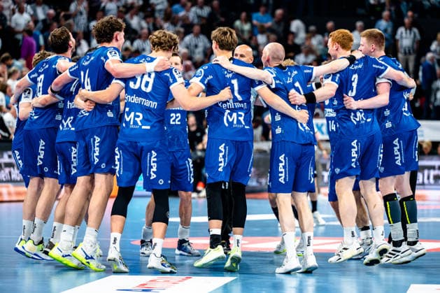 07 06 2026, xdobgx, Handball Daikin HBL, THW Kiel TBV Lemgo Lippe v l TBV Lemgo Cheering about the victory, cheering after the end of the game Kiel