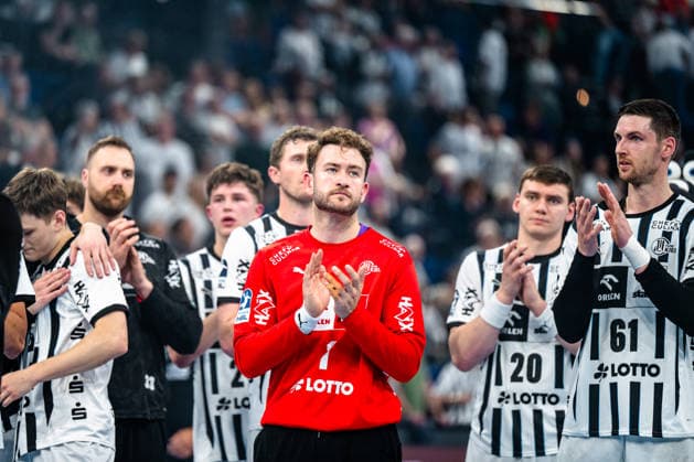 07 06 2026, xdobgx, Handball Daikin HBL, THW Kiel TBV Lemgo Lippe v l Andreas Wolff Kiel, 33 , Rasmus Ankermann Kiel, 22 , Magnus Landin Jacobsen Kiel, 7 , Gonzalo Perez De Vargas Kiel, 1 , Lukas Laube Kiel, 20 , Hendrik Pekeler Kiel, 61 , disappointed, looks disappointed, dejected, disappointed Kiel
