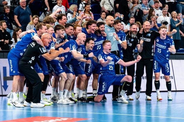 07 06 2026, xdobgx, Handball Daikin HBL, THW Kiel TBV Lemgo Lippe v l TBV Lemgo Cheering about the victory, cheering after the end of the game Kiel