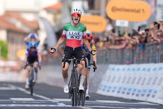 Italy™s Elisa Longo Borghini of UAE Team ADQ™s winner Stage 9 of the Giro d™Italia Women, from Saluzzo to Saluzzo, Italy, Sunday, June 7, 2026.  Copyright: xDavidexSpada Lapressex