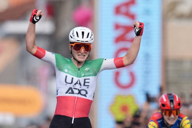 Italy™s Elisa Longo Borghini of UAE Team ADQ™s winner Stage 9 of the Giro d™Italia Women, from Saluzzo to Saluzzo, Italy, Sunday, June 7, 2026.  Copyright: xDavidexSpada Lapressex