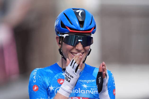 The blue jersey Netherlands™s Demi Vollering of FDJ United - winner Giro d™Italia Women - Stage 9 of the Giro d™Italia Women, from Saluzzo to Saluzzo, Italy, Sunday, June 7, 2026.  Copyright: xDavidexSpada Lapressex