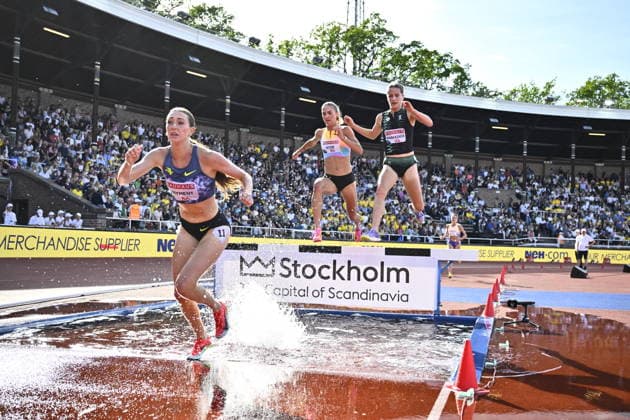 STOCKHOLM, SWEDEN 20260607 Courtney Wayment, USA, in the womens 3000 m hurdles at Sundays Diamond League gala Bauhaus Gala at Stockholm Stadium STOCKHOLM SWEDEN x10430x  Copyright: xChristinexOlsson TTx DIAMOND LEAGUE STOCKHOLM 2026