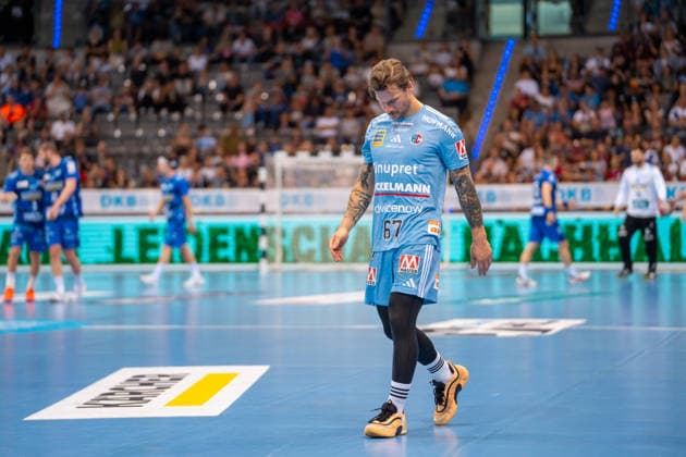Handball I Men I Season 2025 2026 I Bundesliga I Matchday 34 I TVB Stuttgart HC Erlangen I 07 06 2026 Hampus Olsson 67, HC Erlangen disappoints Stuttgart Porsche Arena Baden Württemberg Germany Copyright: xLobeca MaxxPetershansx
