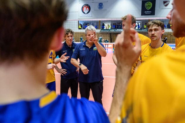 260607 Coach Gido Vermeulen of Sweden after the European League volleyball match between Sweden and Azerbaijan on June 7, 2026 in Lund Photo Mathilda Schuler BILDBYRAN kod MA MA0996 volleyboll volleyball european league sweden azerbaijan bbeng  Copyright: MATHILDAxSCHULER BB260607MA032