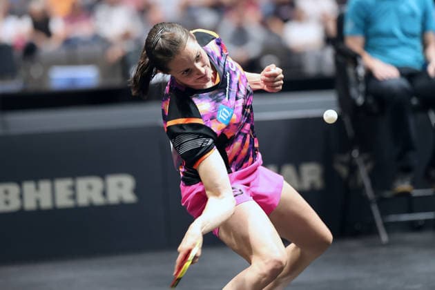Sabine Winter loses against Annett Kaufmann with 3 4 GER Erfurt TT Finals 2026 German Championships, Table Tennis Exhibition Hall Erfurt 07 06 2026 GER Erfurt TT Finals 2026 German Championships, Table Tennis Exhibition Hall Erfurt 07 06 2026 Thueringen German Championships 06 06 2026 Erfurt Copyright: xEibner-Pressefoto JoergxHirschx EP_JHH