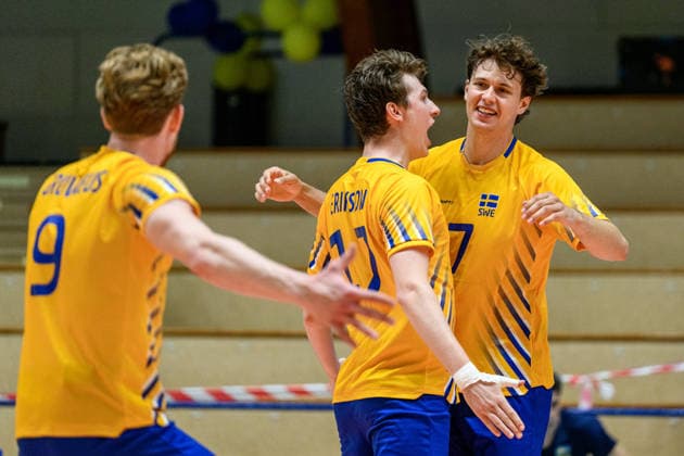 260607 Carl Berkefelt of Sweden during the European League volleyball match between Sweden and Azerbaijan on June 7, 2026 in Lund Photo Mathilda Schuler BILDBYRAN kod MA MA0996 volleyboll volleyball european league sweden azerbaijanbbeng  Copyright: MATHILDAxSCHULER BB260607MA042