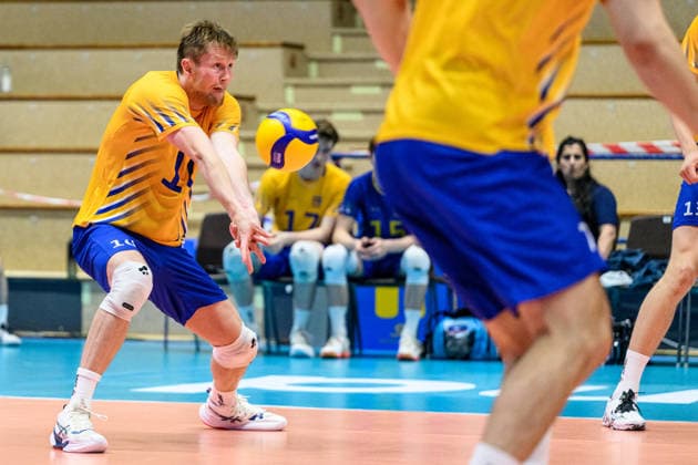 260607 Hampus Ekstrand of Sweden during the European League volleyball match between Sweden and Azerbaijan on June 7, 2026 in Lund Photo Mathilda Schuler BILDBYRAN kod MA MA0996 volleyball volleyball european league sweden azerbaijanbbeng  Copyright: MATHILDAxSCHULER BB260607MA036