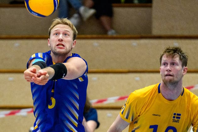 260607 Joel Andersson of Sweden during the European League volleyball match between Sweden and Azerbaijan on June 7, 2026 in Lund Photo Mathilda Schuler BILDBYRAN kod MA MA0996 volleyball volleyball european league sweden azerbaijanbbeng  Copyright: MATHILDAxSCHULER BB260607MA037