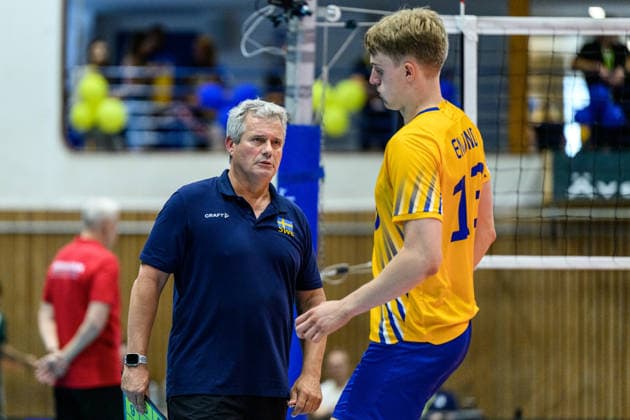 260607 Coach Gido Vermeulen of Sweden during the European League volleyball match between Sweden and Azerbaijan on June 7, 2026 in Lund Photo Mathilda Schuler BILDBYRAN kod MA MA0996 volleyball volleyball european league sweden azerbaijanbbeng  Copyright: MATHILDAxSCHULER BB260607MA049