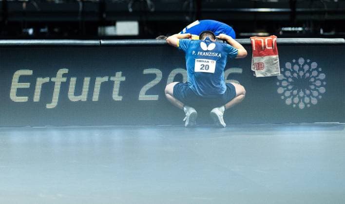 TABLE TENNIS TT FINALS 2026 IN ERFURT FOR EDITORIAL PURPOSES ONLY EDITORIAL USE ONLY p 07 06 2026 Erfurt 94 National German Championships Women Men as part of the German TT Finals Mens Doubles Final in the photo Patrick Franziska 1 FC Saarbrücken TT Germany Thueringen Erfurt Copyright SaschaxFromm Copyright: SaschaxFromm doc866qq867fpgog5cltg2 ,EDITORIAL USE ONLY