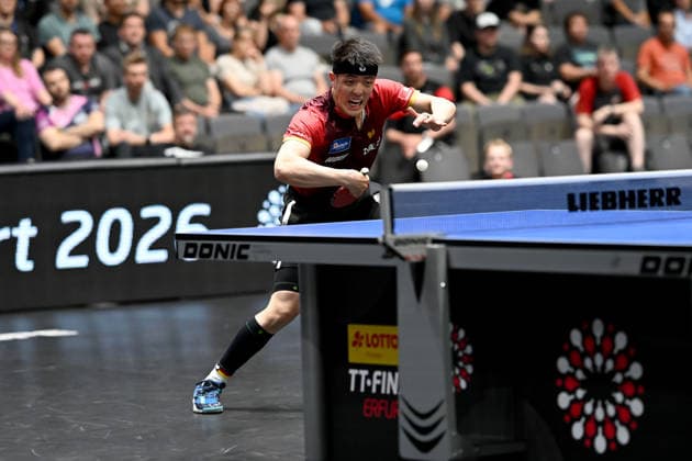 Table tennis 94 National German Championships on 07 06 2026 in the exhibition halls in Erfurt Mens singles final Dang Qiu xJFx