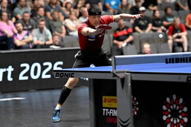 Table tennis 94 National German Championships on 07 06 2026 in the exhibition halls in Erfurt Mens singles final Dang Qiu xJFx