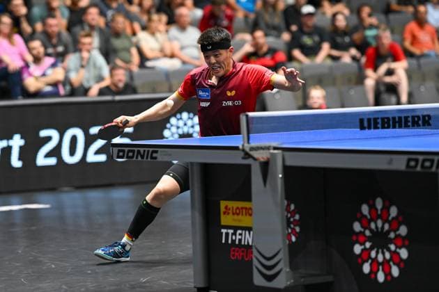 Table tennis 94 National German Championships on 07 06 2026 in the exhibition halls in Erfurt Mens singles final Dang Qiu xJFx