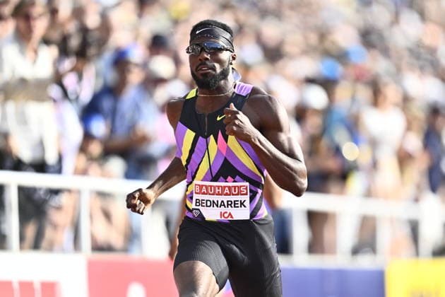 STOCKHOLM, SWEDEN 20260607 Kenneth Bednarek, USA, wins the men s 200m during the IAAF Diamond League athletics meeting at Stockholm Olympic Stadium in Stockholm, Sweden, on June 7, 2026 STOCKHOLM SWEDEN x10430x  Copyright: xChristinexOlsson TTx SWEDEN DIAMOND LEAGUE ATHLETICS