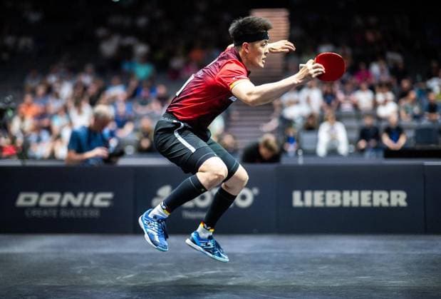 TISCHTENNIS TT-FINALS 2026 IN ERFURT ** NUR FÜR REDAKTIONELLE ZWECKE ** EDITORIAL USE ONLY **<p>07 06 2026-Erfurt: 94. Nationale Deutsche Meisterschaften Damen Herren im Rahmen der Deutschen TT-Finals Herren Finale im Foto: Dang Qiu (Borussia Düsseldorf) ( Deutschland Thueringen Erfurt Copyright: SaschaxFromm *** TABLE TENNIS TT FINALS 2026 IN ERFURT FOR EDITORIAL PURPOSES ONLY EDITORIAL USE ONLY p 07 06 2026 Erfurt 94 National German Championships Women Men in the context of the German TT Finals Men Final in photo Dang Qiu Borussia Düsseldorf Germany Thueringen Erfurt Copyright SaschaxFromm Copyright: SaschaxFromm doc866r7tumz1yg1xix9k5 ,EDITORIAL USE ONLY