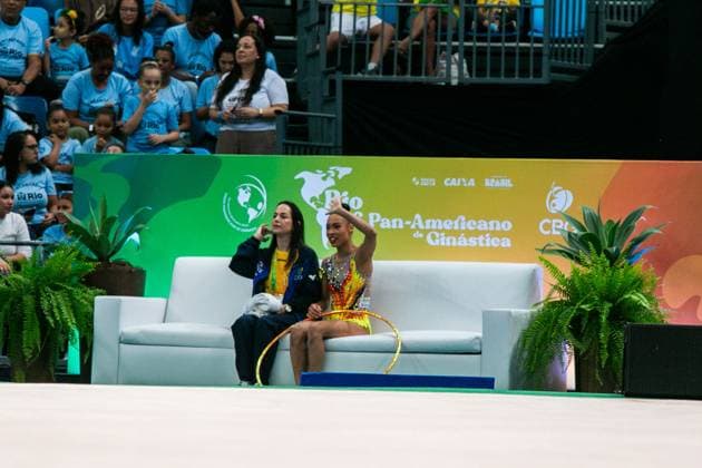 RECORD DATE NOT STATED Pan American Rhythmic gymnastics, Rhythmische Sportgymnastik, RSG championship, in Rio de Janeiro Rio de Janeiro (RJ) 07 06 2026 - Pan American Gymnastics Rhythmic Gymnastics Rio de Janeiro - Athlete Geovanna Santos (Brazil), in the hoop final, at the Pan American Adult Rhythmic Gymnastics Championship this Sunday (07), at Arena Carioca 1, in the Barra da Tijuca Olympic Park.(Foto: Lucas Simonin Gomes Thenews2 imago images) SPO  Copyright: xLucasxSimoninxGomesx