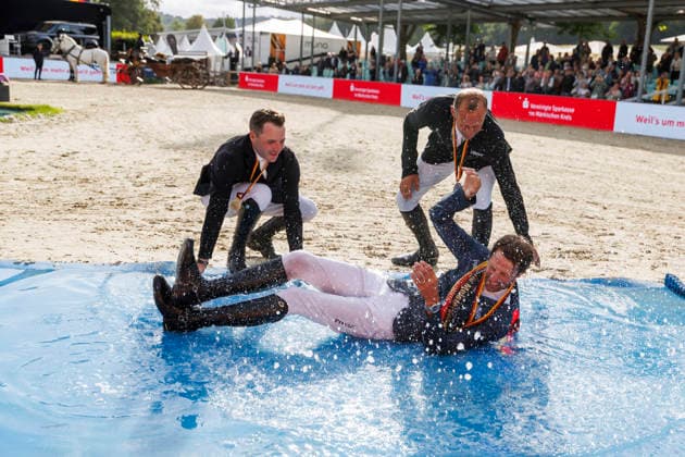 * mit 2 Umläufen (1.55 m) - 2. Umlauf Finalwertung Deutsche Meisterschaften Springreiten 2026 Balve, Reitanlage Schloss Wocklum 07. June 2026 -