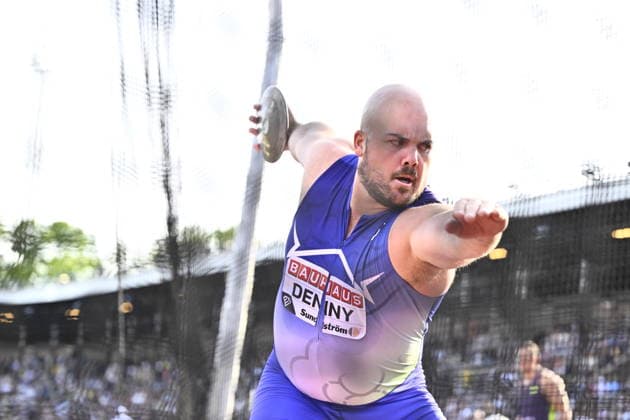 STOCKHOLM, SWEDEN 20260607 Matthew Denny, Australia, in the men s discus throw during the IAAF Diamond League athletics meeting at Stockholm Olympic Stadium in Stockholm, Sweden, on June 7, 2026 STOCKHOLM SWEDEN x10430x  Copyright: xChristinexOlsson TTx SWEDEN DIAMOND LEAGUE ATHLETICS