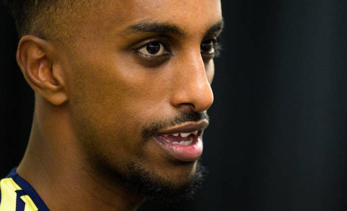 260607 Taha Ali of the Swedish men s national football team in the mixed zone after a training session during day 4 of the FIFA World Cup 2026 on June 7, 2026 in Dallas Photo Petter Arvidson BILDBYRAN kod PA PA1222 fotboll football soccer fotball vm fotbolls vm fotball vm fotbolls vm 2026 fifa world cup 2026 mixed zone sverige sweden sverige a day 4 bbeng  Copyright: PETTERxARVIDSON BB260607PA122