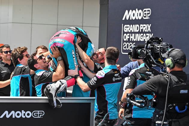 MOTO - MOTO 3 - HUNGARY GRAND PRIX 2026 QUILES Maximo (spa), CFMoto Aspar Team, KTM RC250GP, portrait celebrates his victory during the 2026 Moto3 Grand Prix of Hungary , on Balaton Park circuit, from June 5 to 7, in Hungary - Balaton ParkHungary  Copyright: xGIGIxSOLDANOx