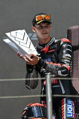 MOTO - MOTO 3 - HUNGARY GRAND PRIX 2026 ALMANSA David (spa), Liqui Moly Dynavolt Intact GP, KTM RC250GP, portrait celebrates his second place on podium during the 2026 Moto3 Grand Prix of Hungary , on Balaton Park circuit, from June 5 to 7, in Hungary - Balaton ParkHungary  Copyright: xGIGIxSOLDANOx