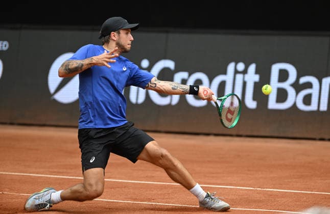 Alex Molcan (SVK) playes against Sebastian Baez (ARG) in the men s singles final during the men s tennis challenger UniCredit Czech Open, Prostejov, June 7, 2026. (CTKxPhoto LudekxPerina) CTKPhotoP2026060702549  CTKPhotoP2026060702549