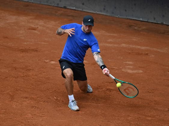 Alex Molcan (SVK) playes against Sebastian Baez (ARG) in the men s singles final during the men s tennis challenger UniCredit Czech Open, Prostejov, June 7, 2026. (CTKxPhoto LudekxPerina) CTKPhotoP2026060702570  CTKPhotoP2026060702570