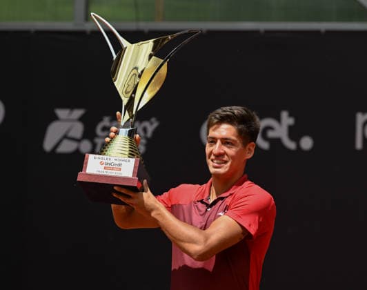 Sebastian Baez (ARG) won the men s singles final against Alex Molcan (SVK) during the men s tennis challenger UniCredit Czech Open, Prostejov, June 7, 2026. (CTKxPhoto LudekxPerina) CTKPhotoP2026060702766  CTKPhotoP2026060702766